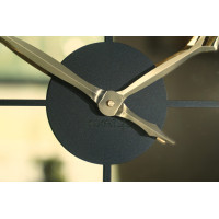 Nástenné kovové hodiny Loft Flexistyle z21a, 50cm zlatá- čierna